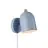 Nordlux Gaston Vægbelysning Metal og Træ Blå | Egnet til E27